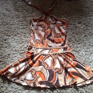 Blouse -  tie neck halter